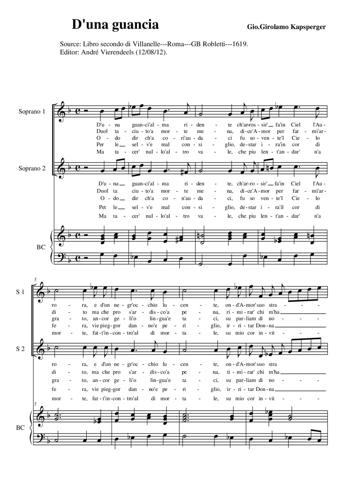 D'una guancia - Page 1