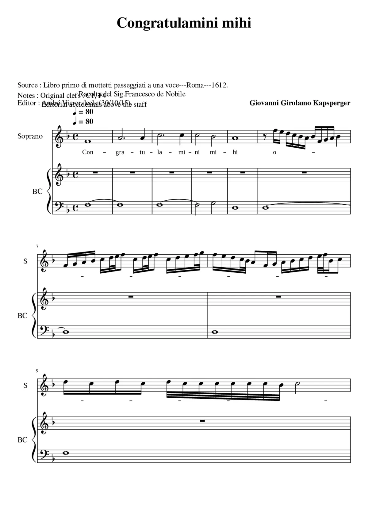 Congratulamini mihi - Page 1