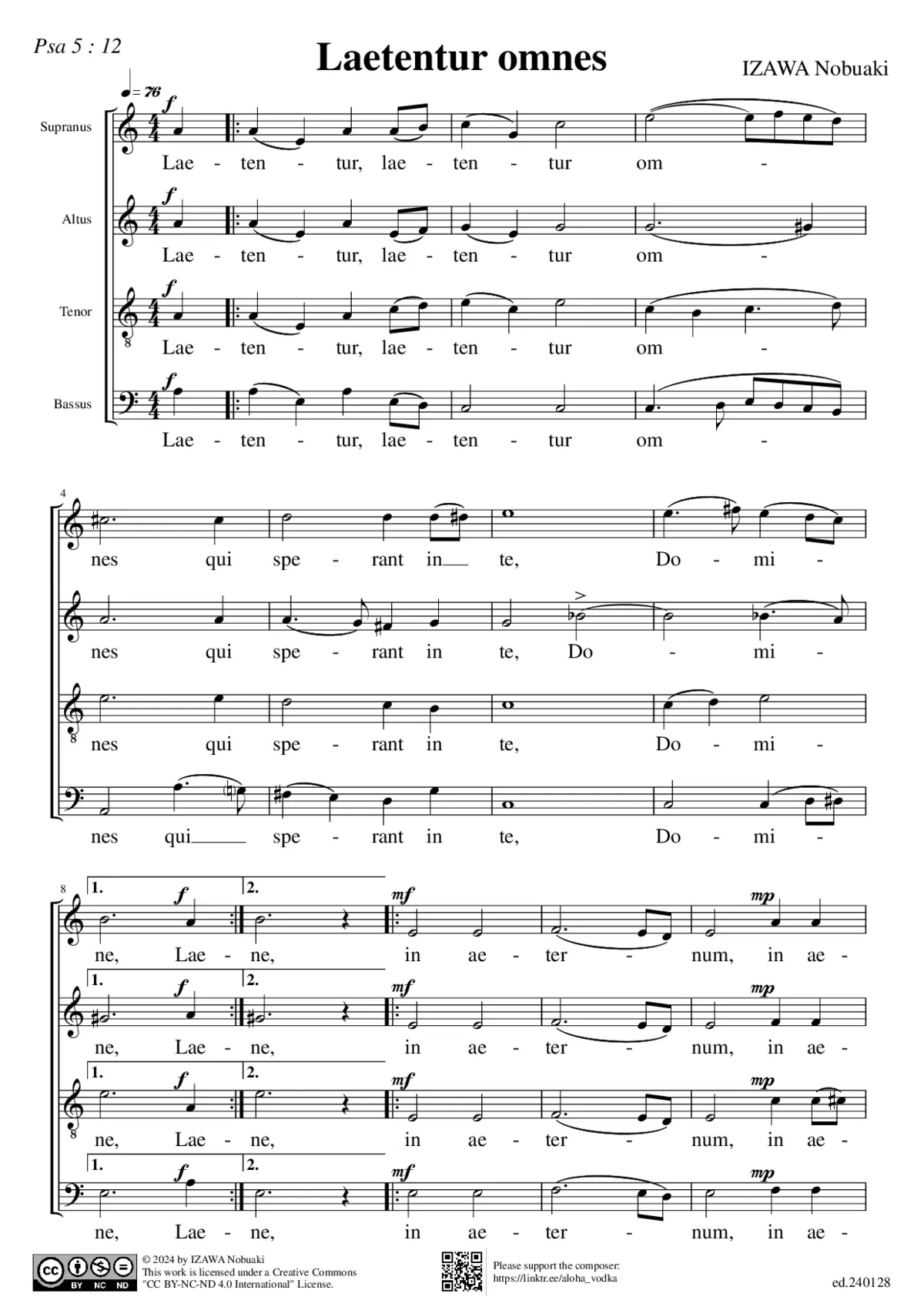 Laetentur omnes - Page 1