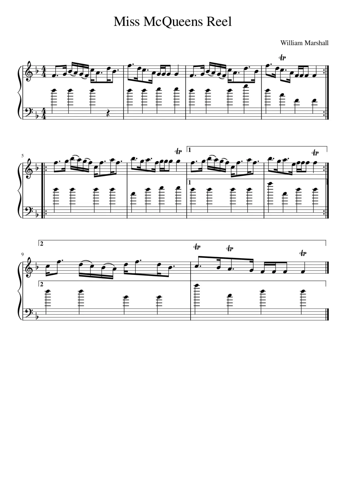 Miss McQueens Reel - Page 1