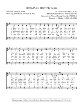 Blessed city, heavenly Salem