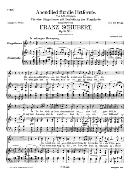 Abendlied für die Entfernte