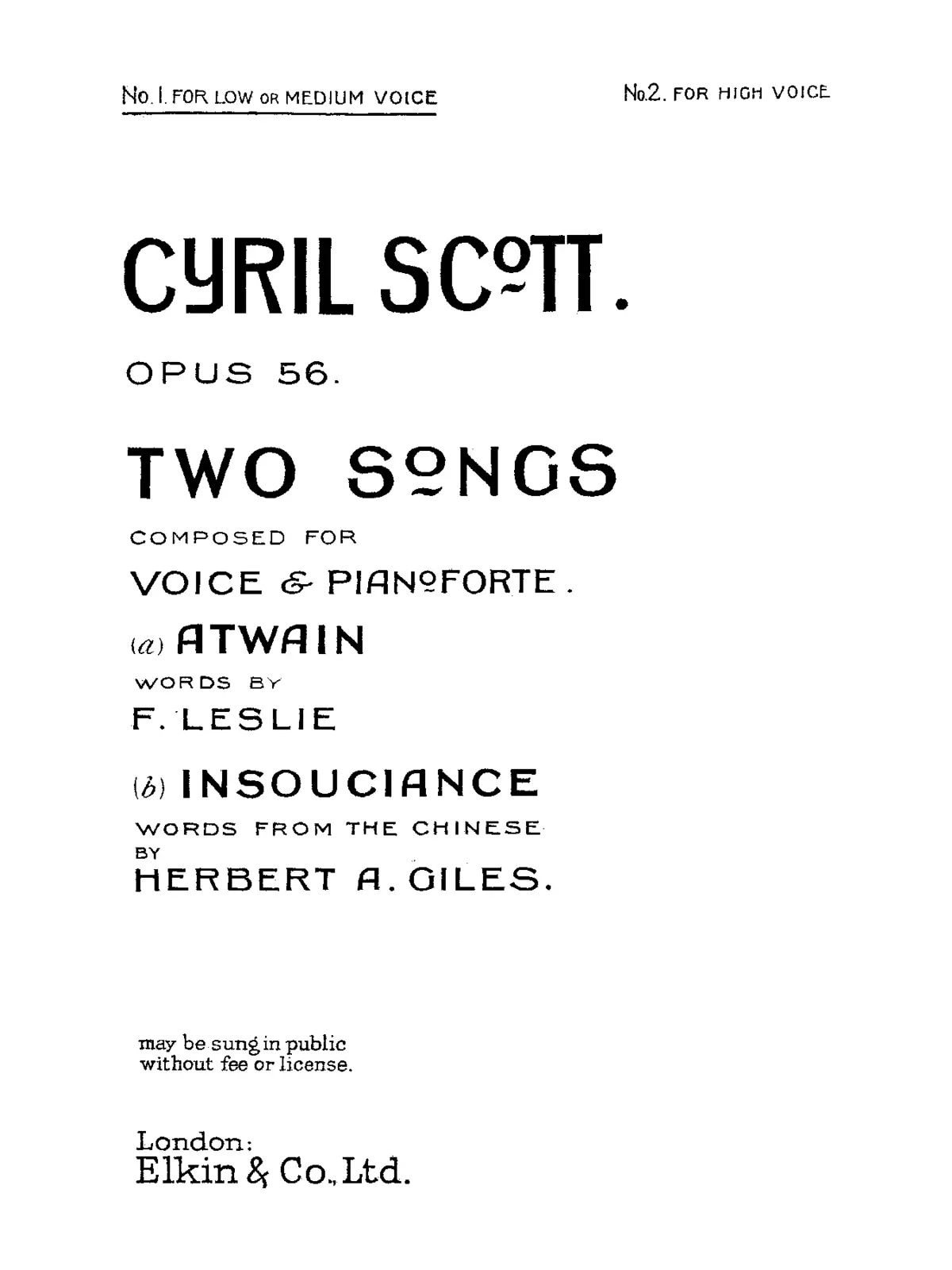 2 Songs - Page 1