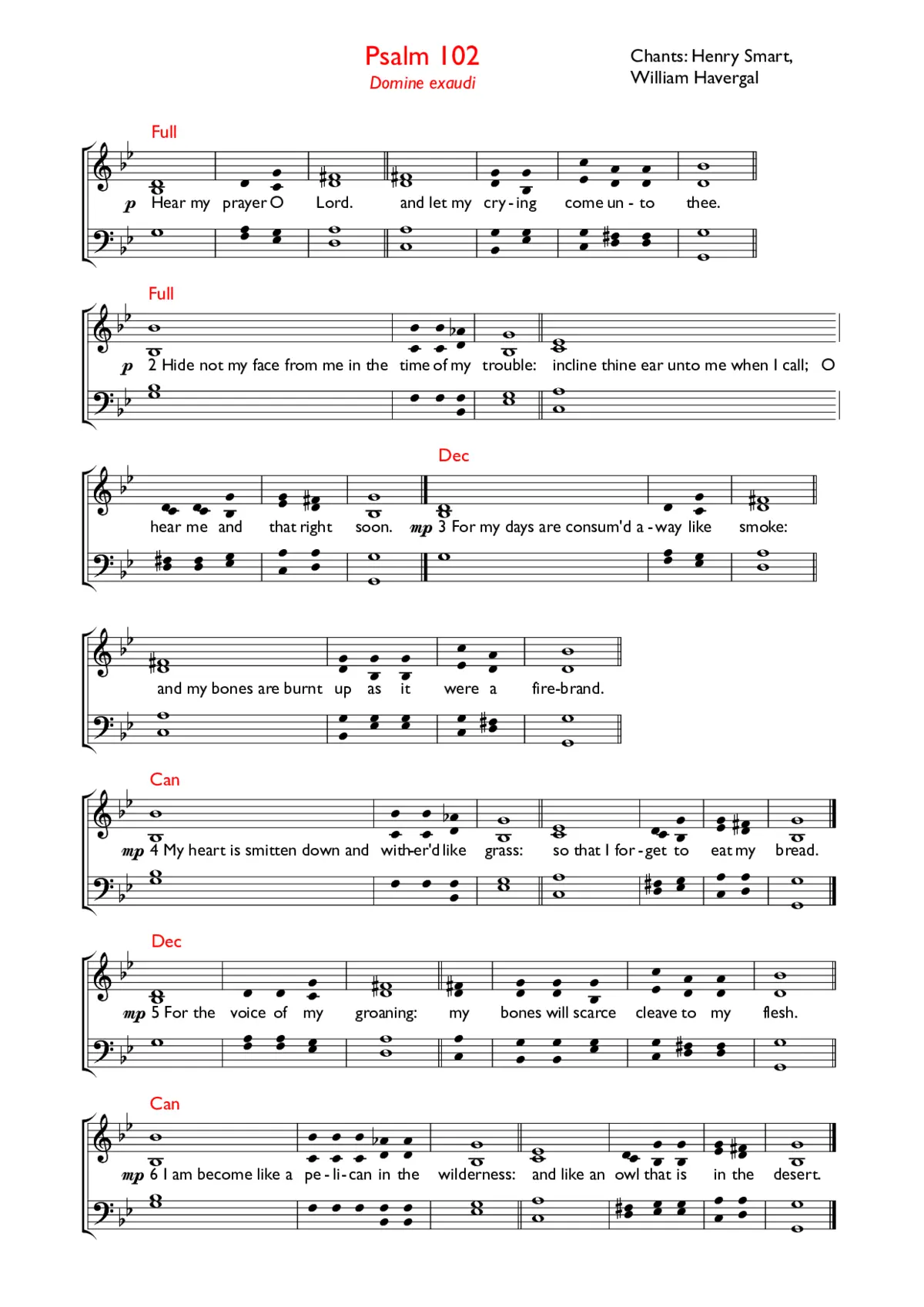 Double chant in G major III - Page 1