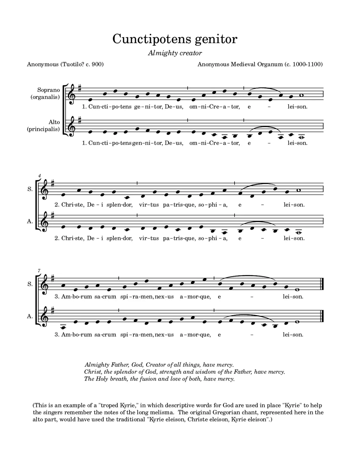 Cunctipotens genitor Deus - Page 1