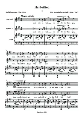 Herbstlied, MWV J 11