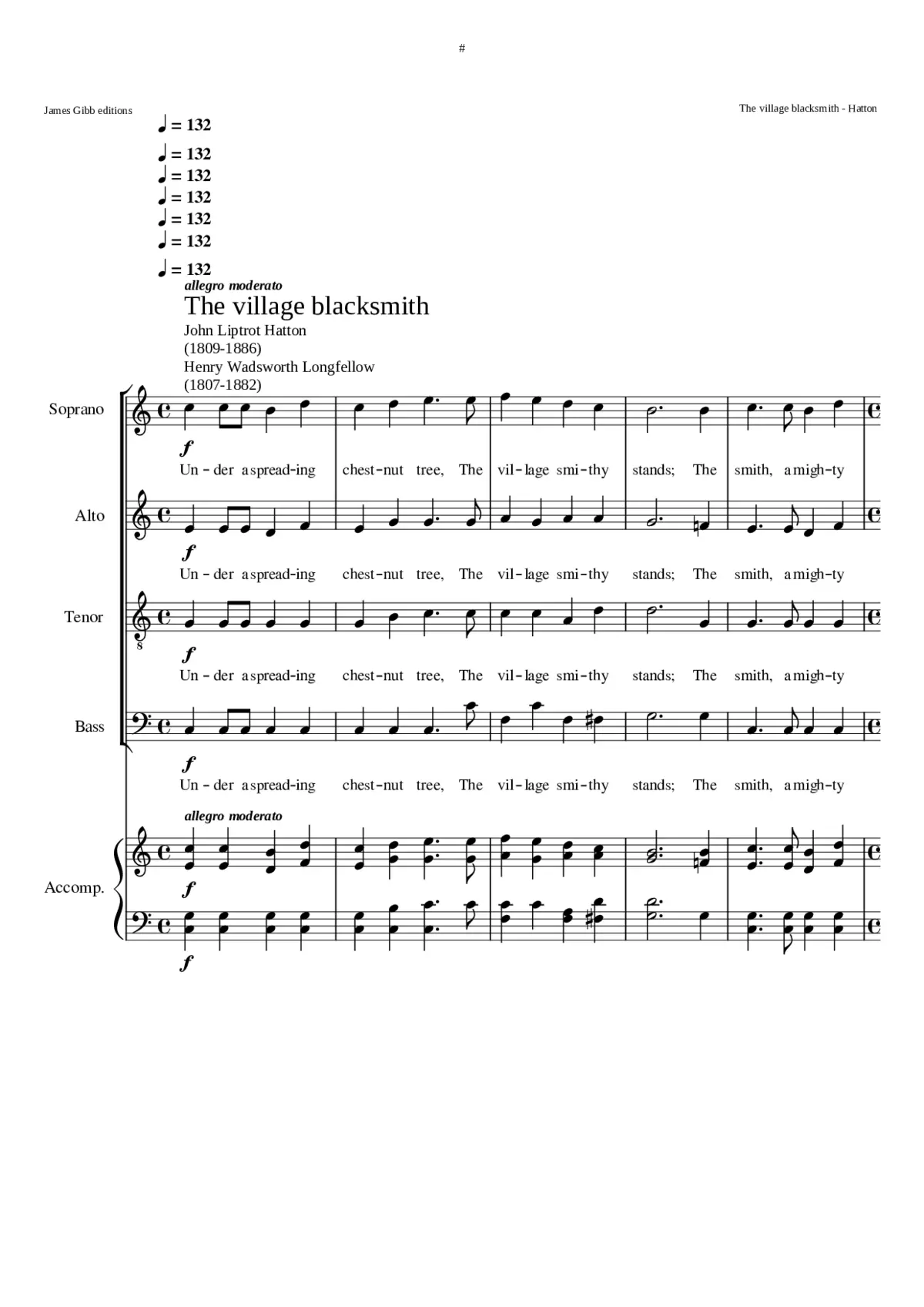 The village blacksmith - Page 1