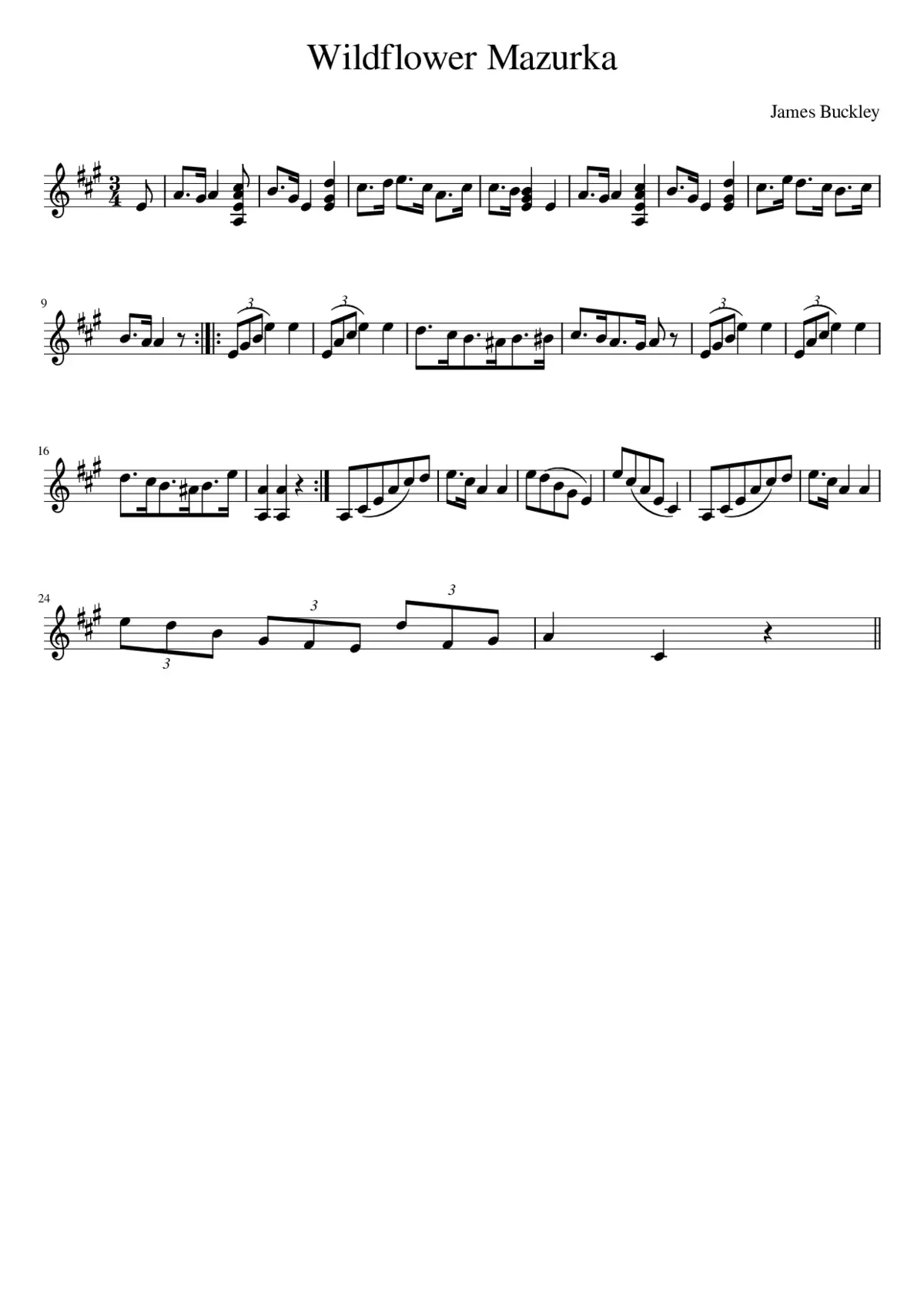 Wildflower Mazurka - Page 1