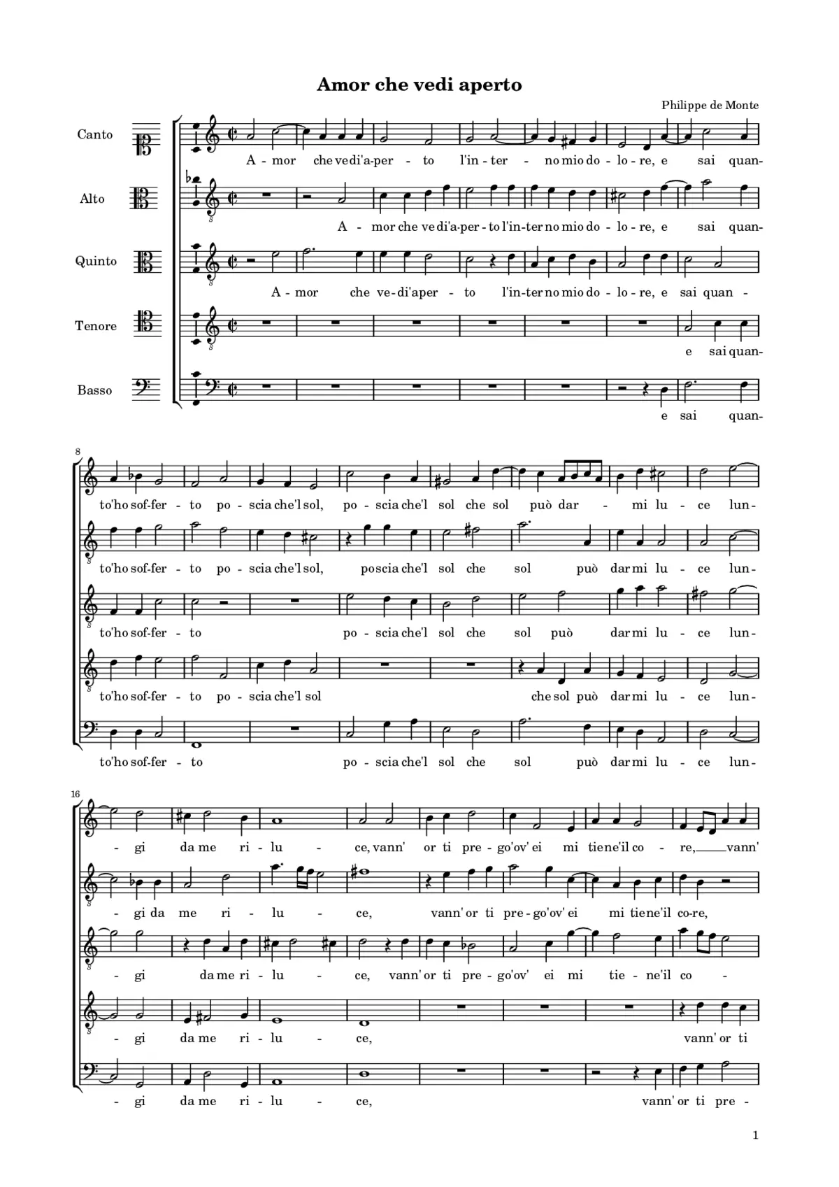 Amor che vedi aperto - Page 1
