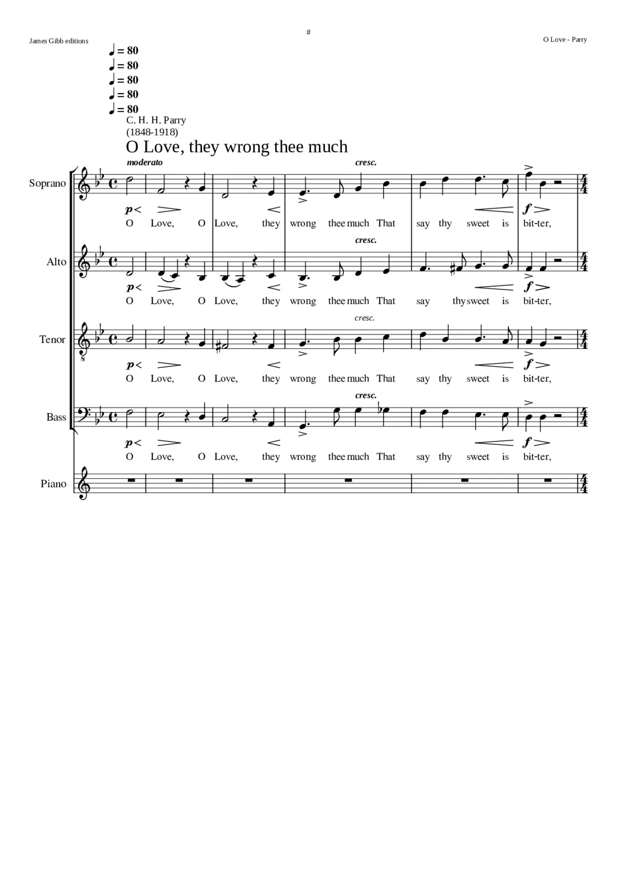 O Love they wrong thee much - Page 1