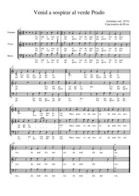 Venid a sospirar al verde prado