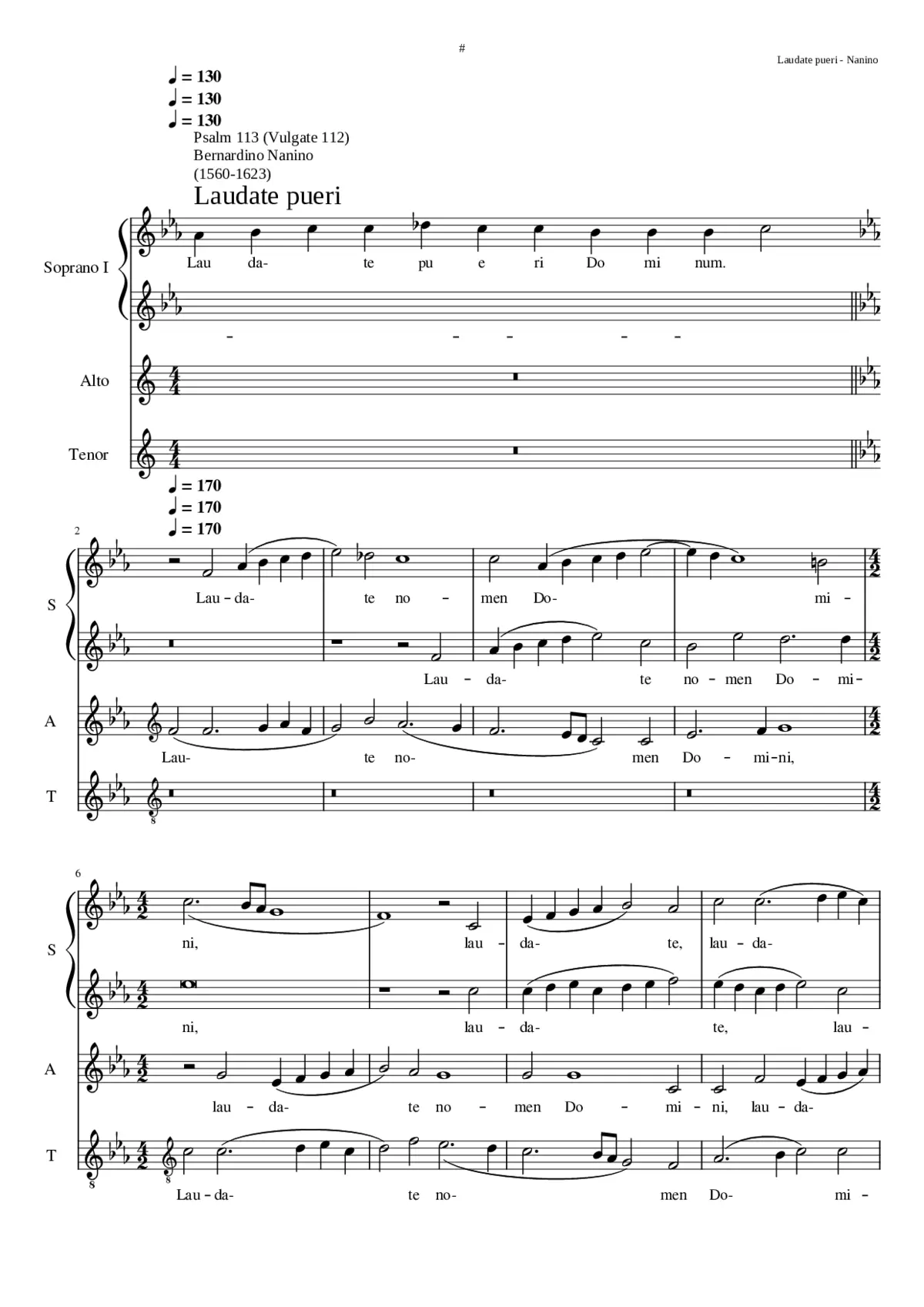 Laudate pueri Dominum - Page 1