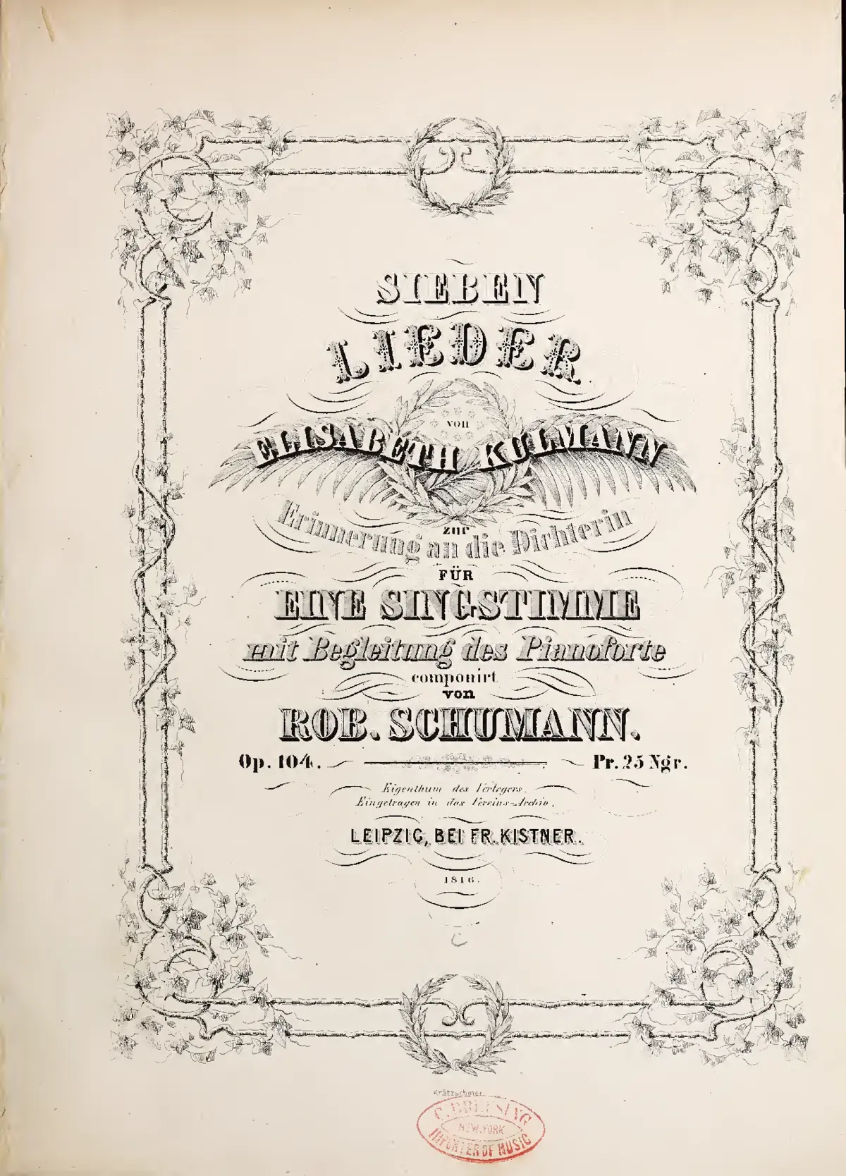 7 Lieder, Op.104 - Page 1