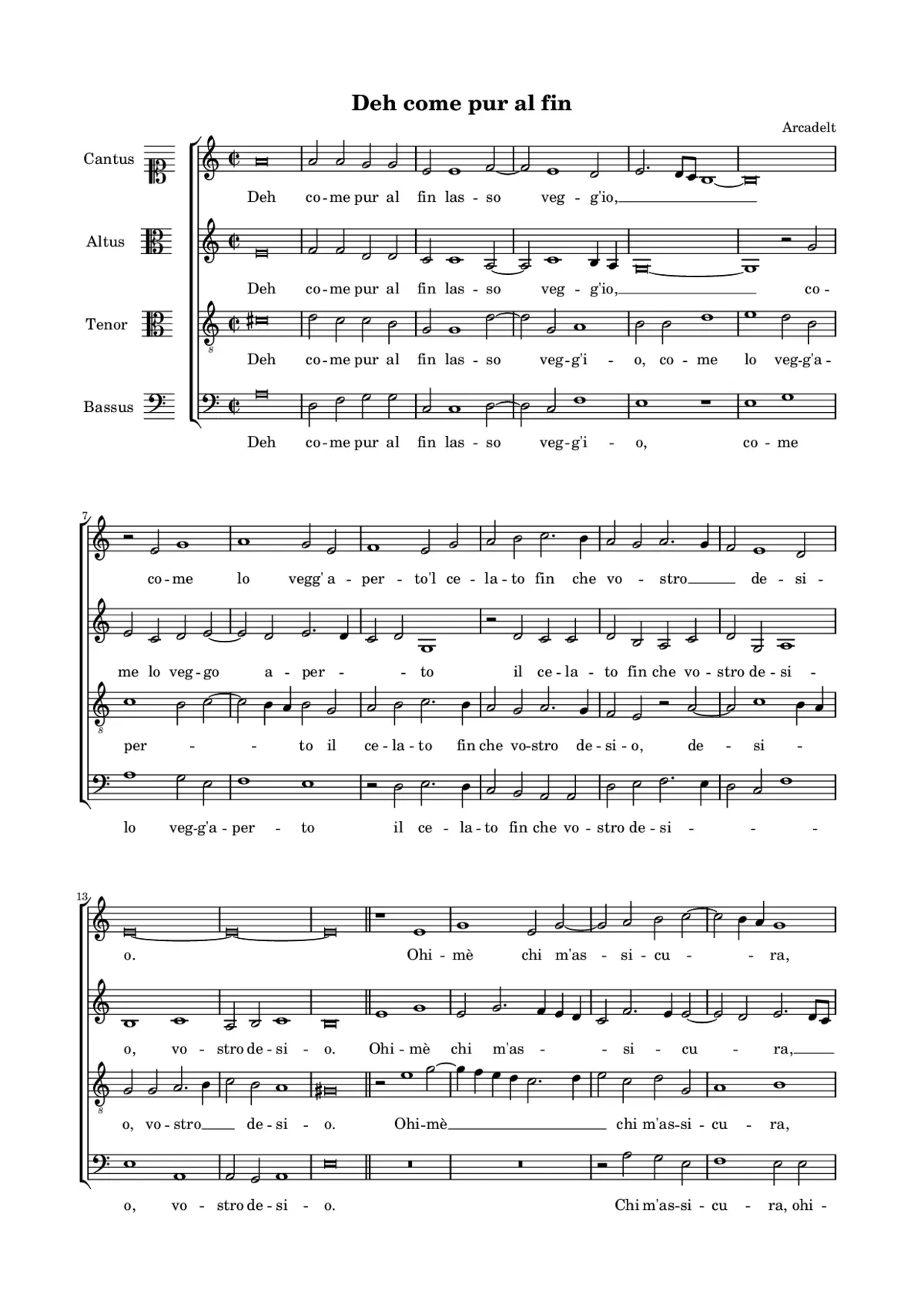 Deh come pur al fin - Page 1
