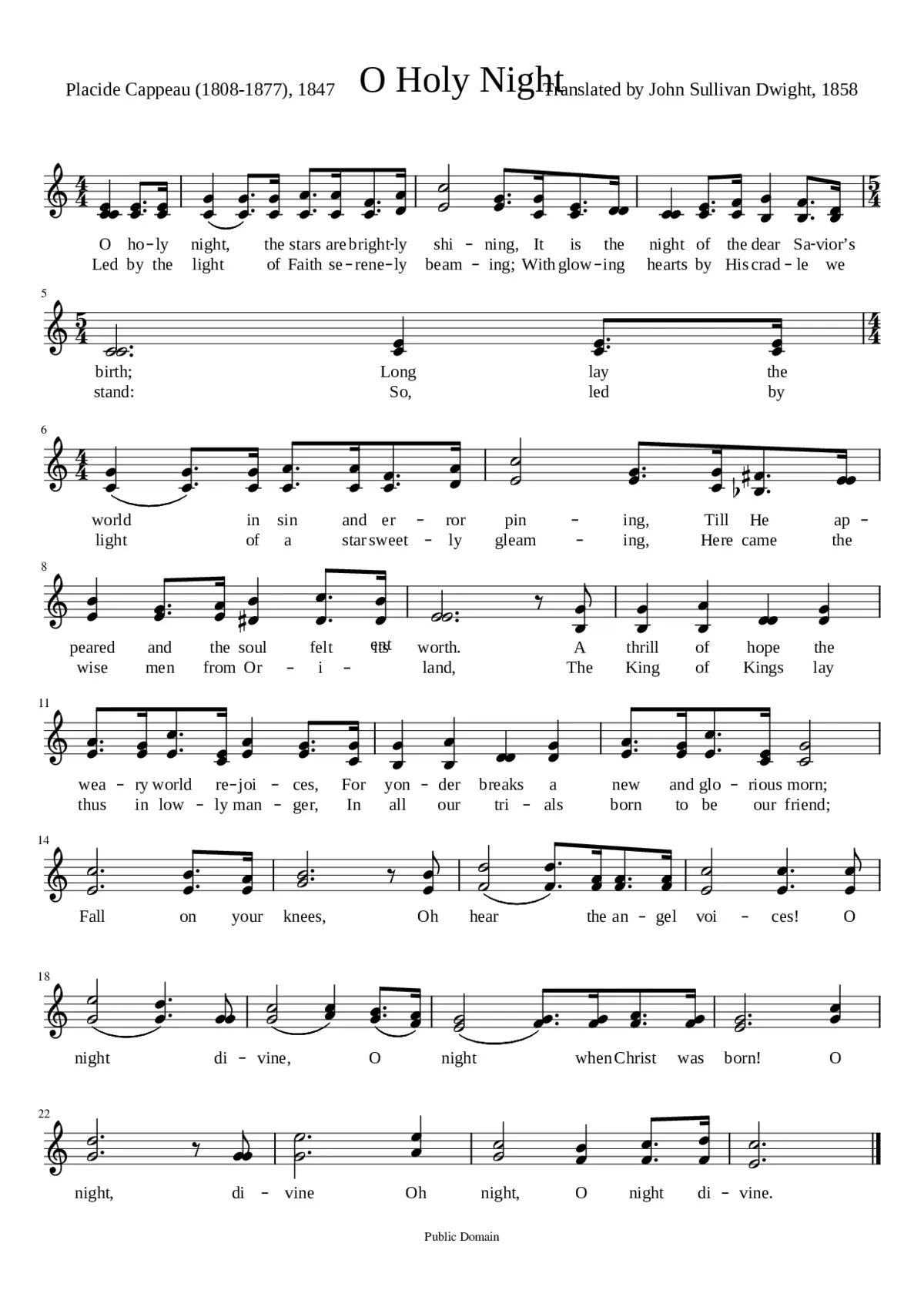 O Holy Night - Page 1