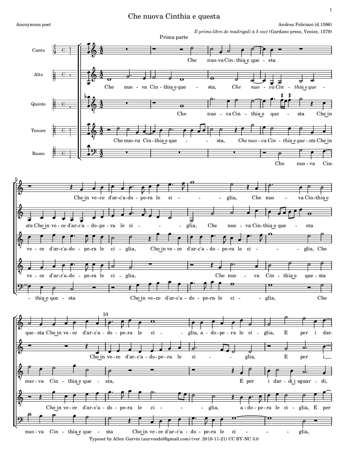 Che nuova Cinthia e questa - Page 1