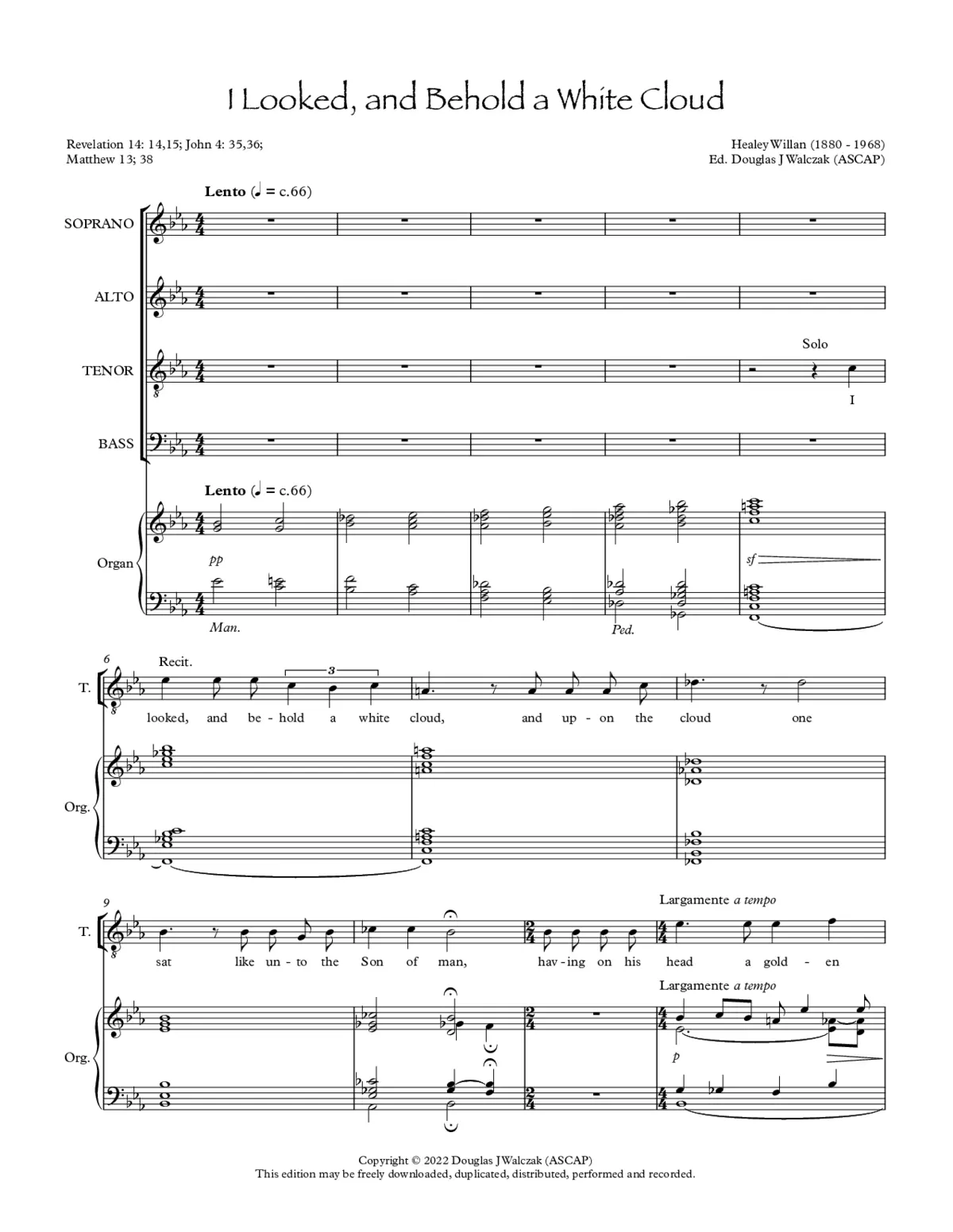 I looked, and behold a white cloud - Page 1