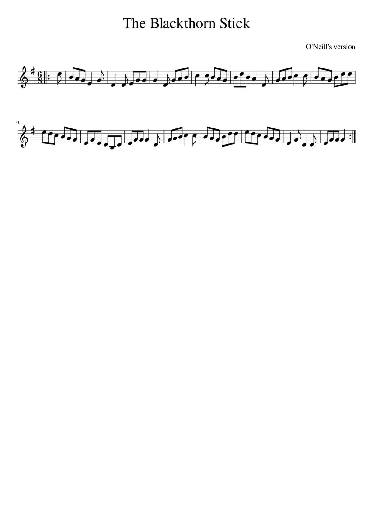 The Blackthorn Stick - Page 1