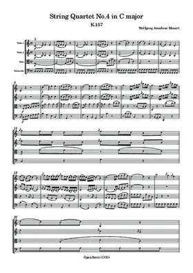 String Quartet No.4 in C major, K.157