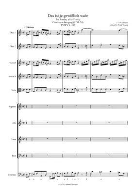 Das ist je gewisslich wahr, TWV 1:182