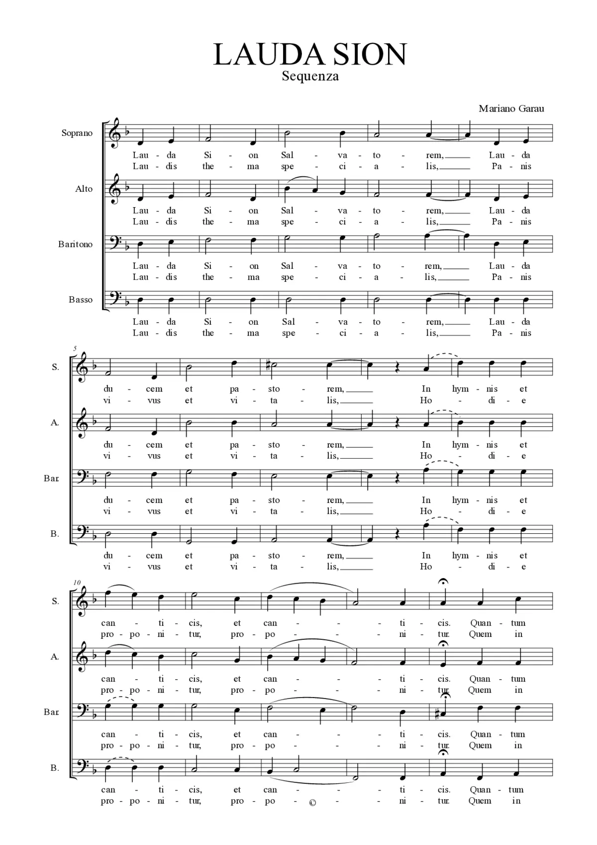 Lauda Sion - Page 1