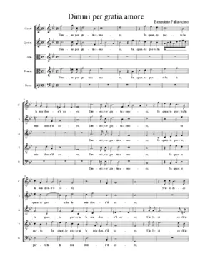 Dimmi per gratia amore