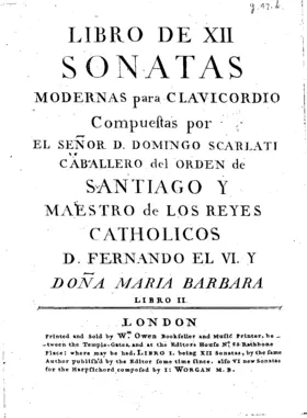 12 Sonatas Modernas para Clavicordio, Libro 2