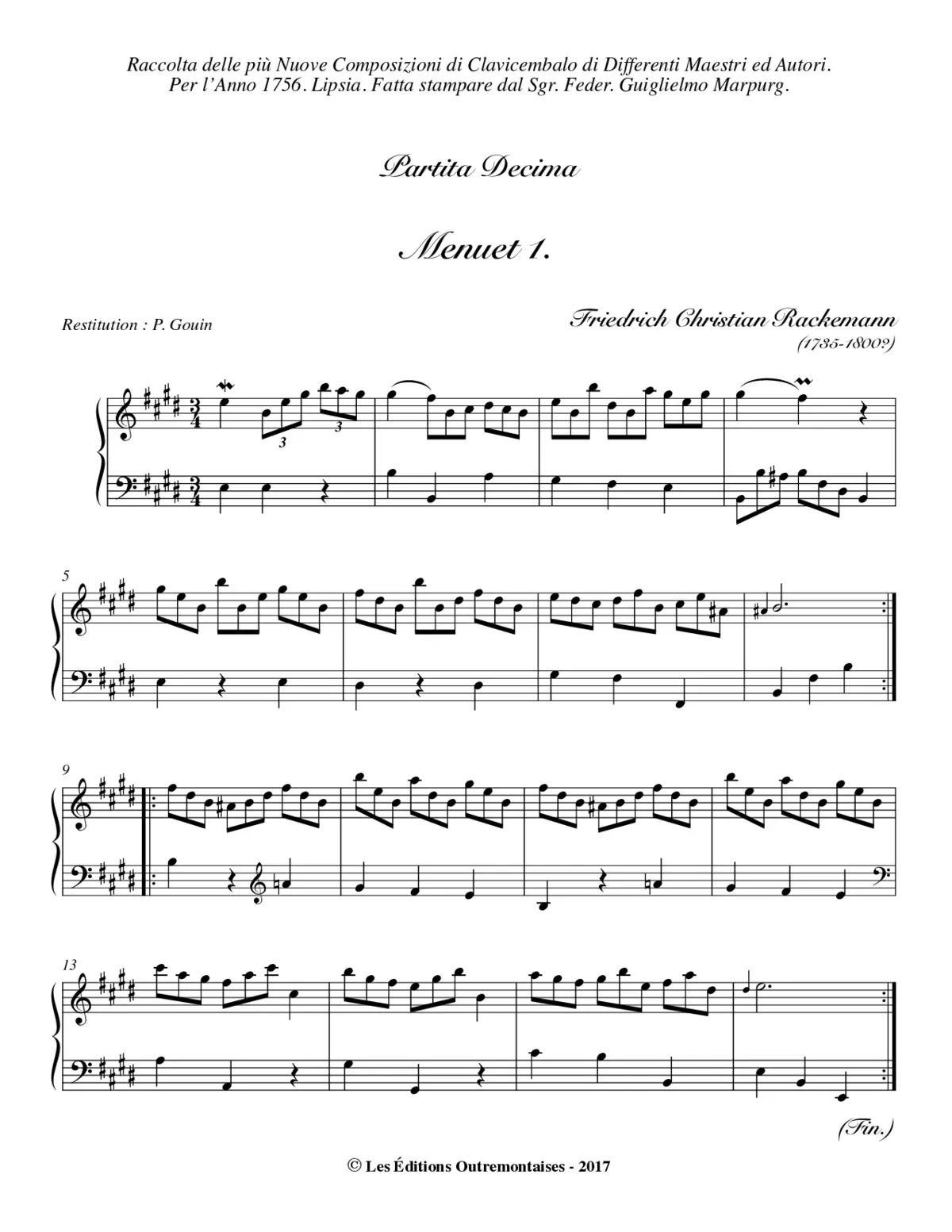 2 Menuets - Page 1