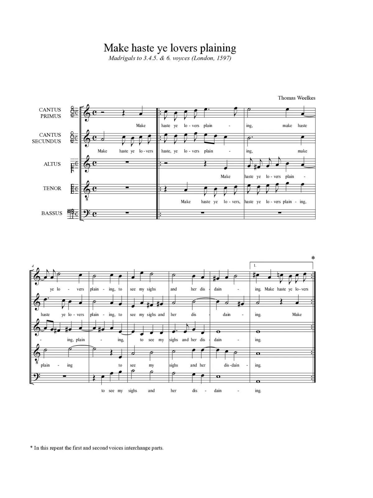 Make haste ye lovers - Page 1