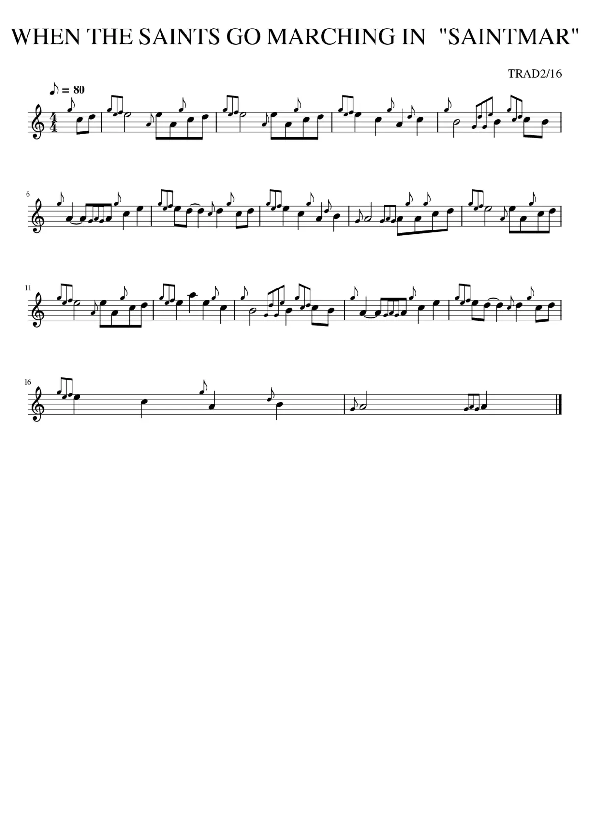 when the saints go marching in - Page 1