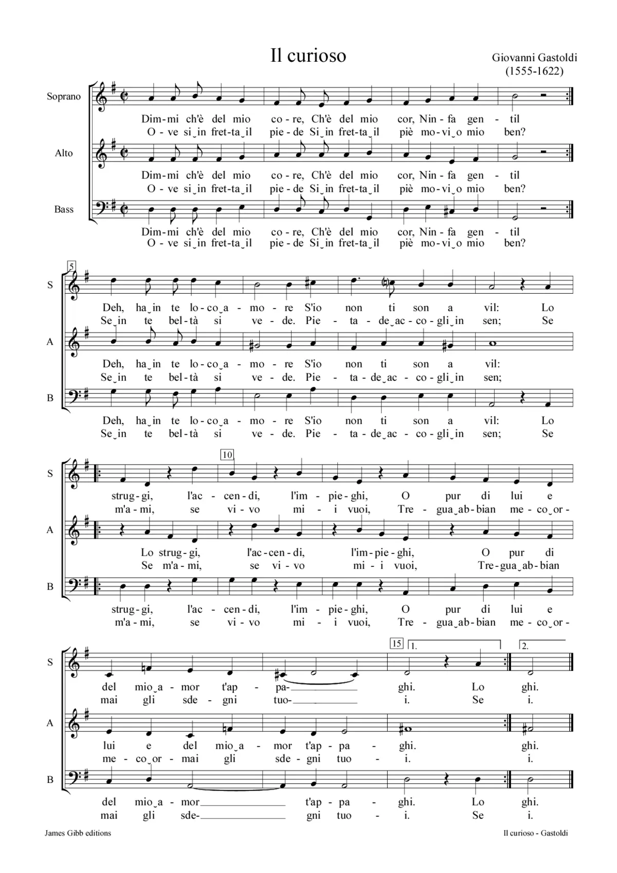 Il Curioso (Dimmi ch'è del mio core) - Page 1