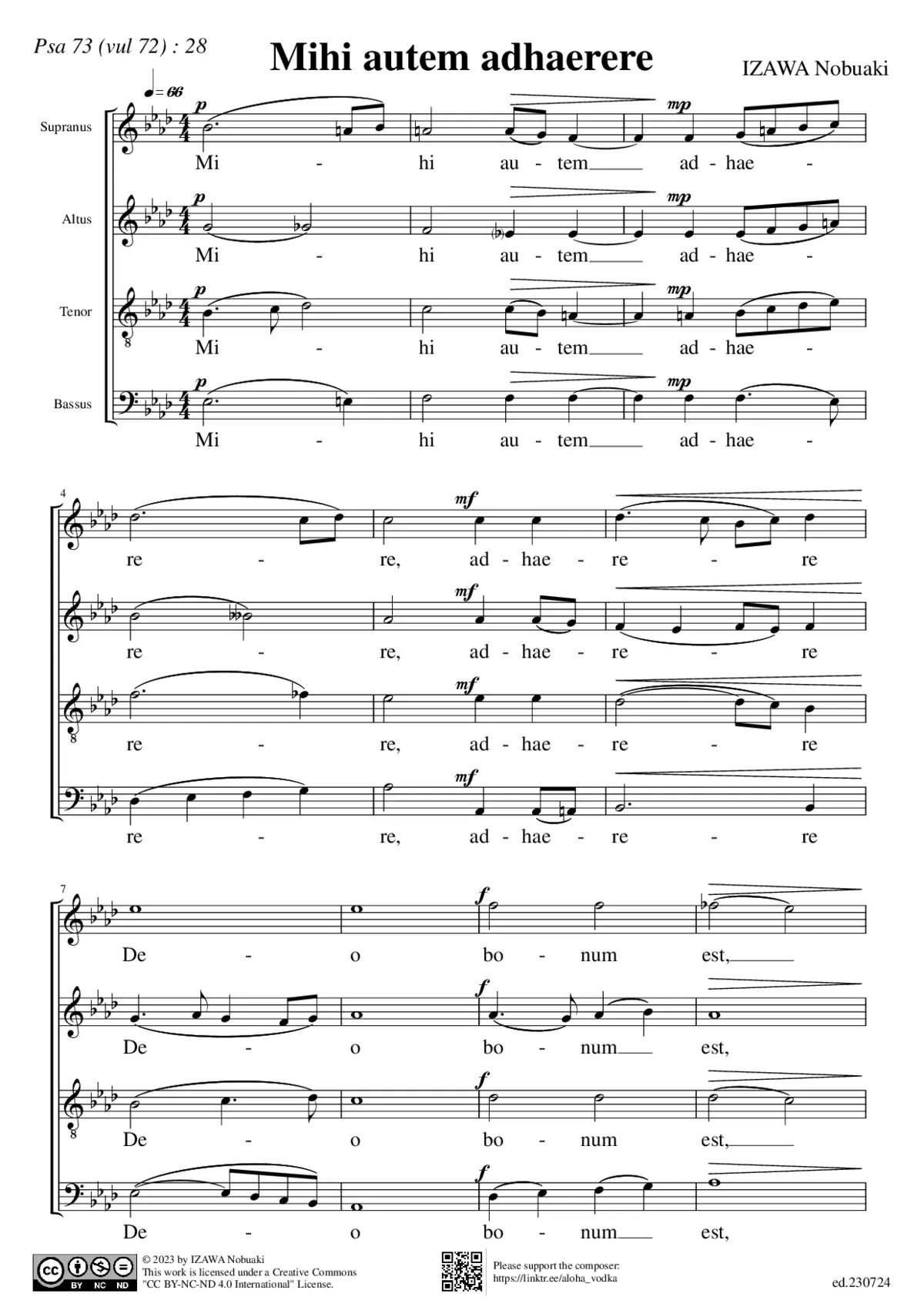 Mihi autem adhaerere - Page 1