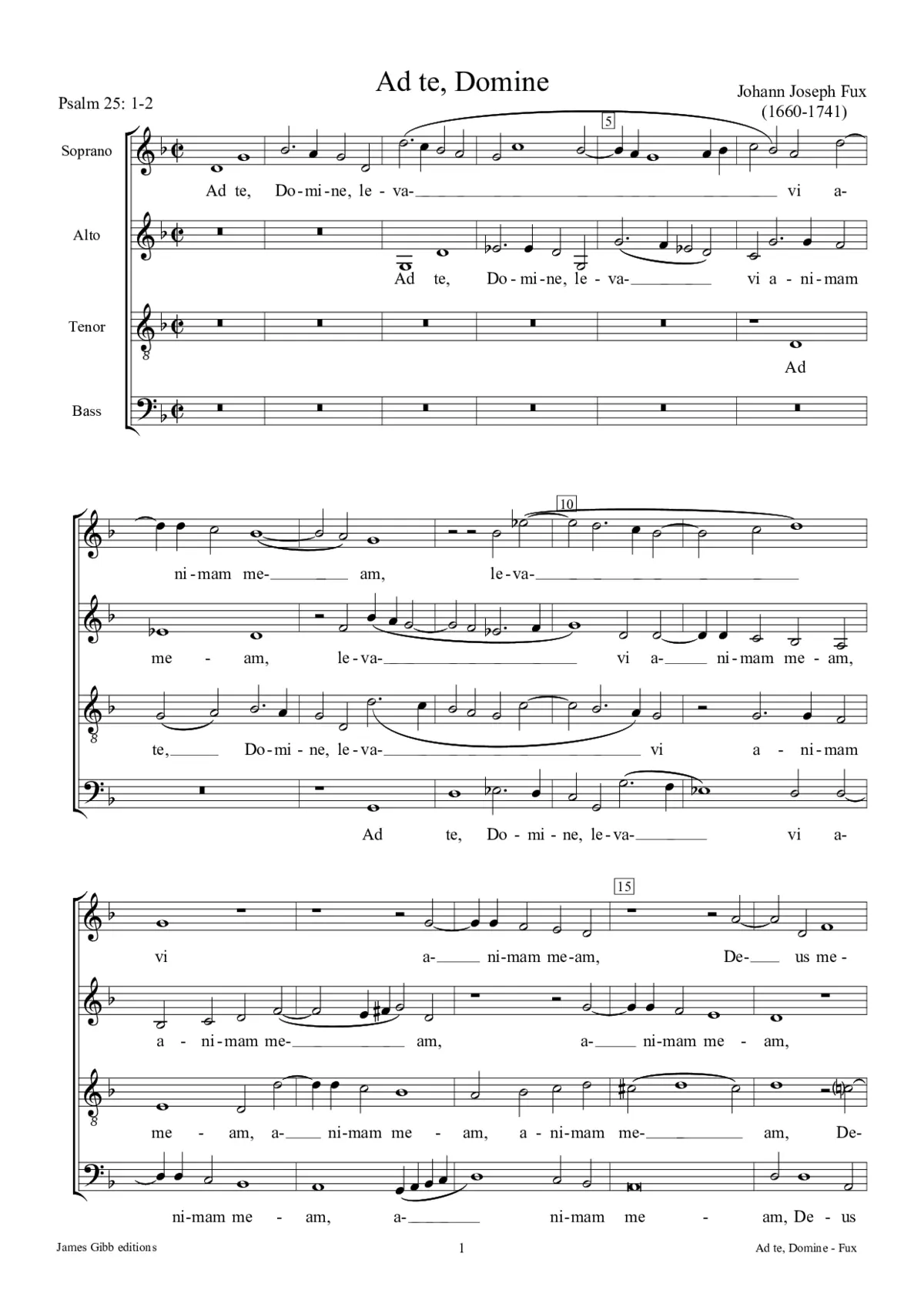 Ad te, Domine, levavi, K153 - Page 1