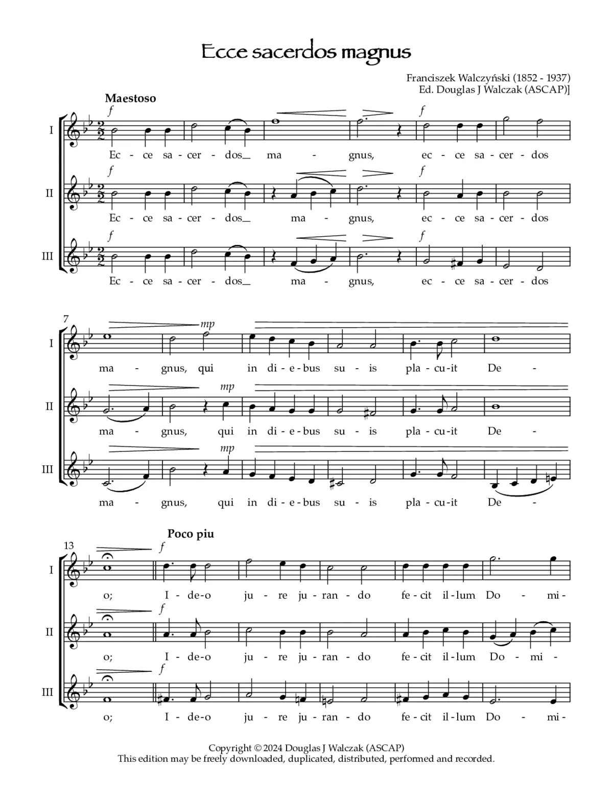 Ecce sacerdos magnus - Page 1