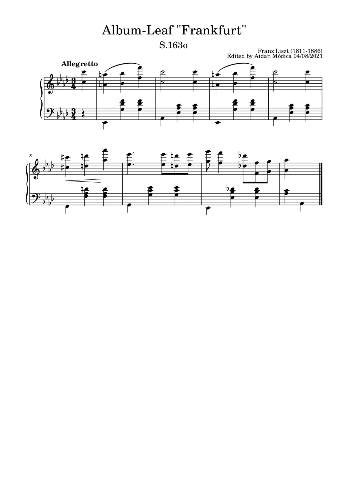 Album-Leaf 'Frankfurt' - Page 1