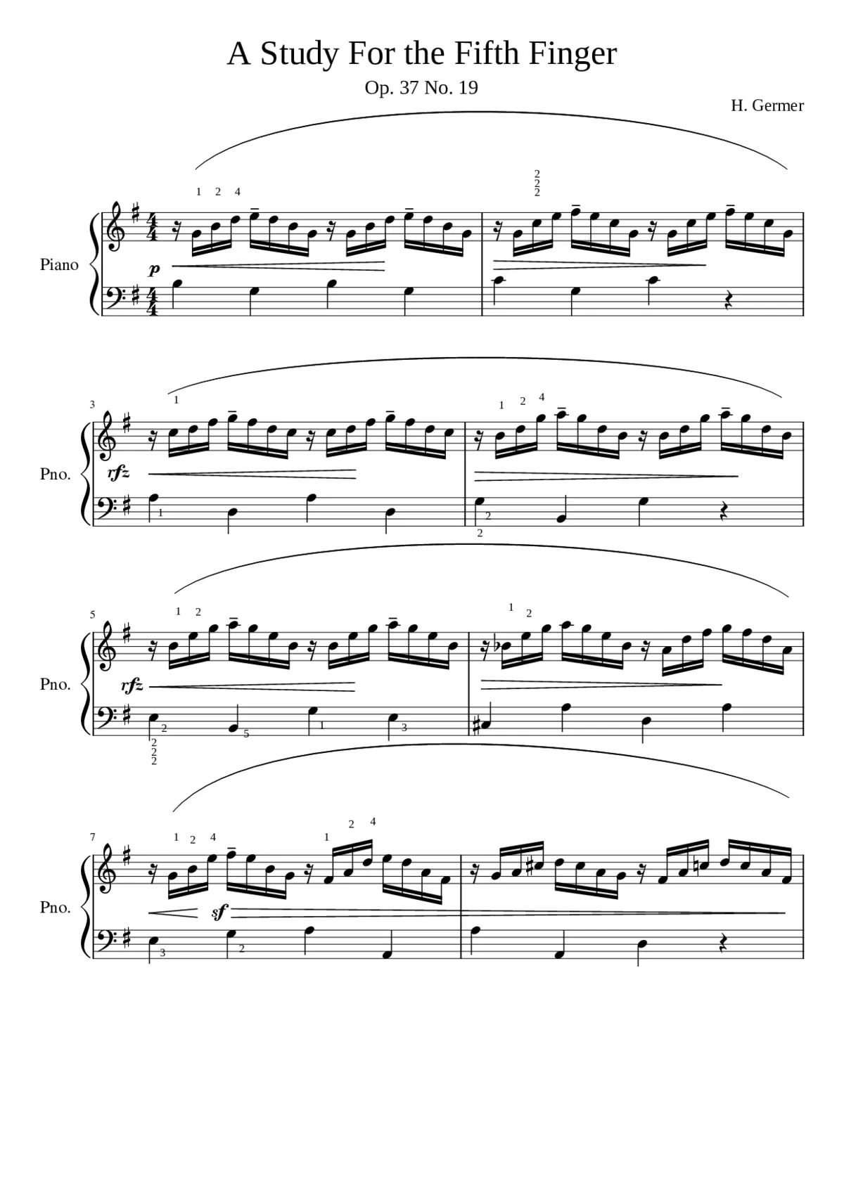 A Study for the Fifth Finger - Page 1