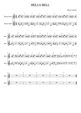 HELLS BELLS ac-dc( for flute)