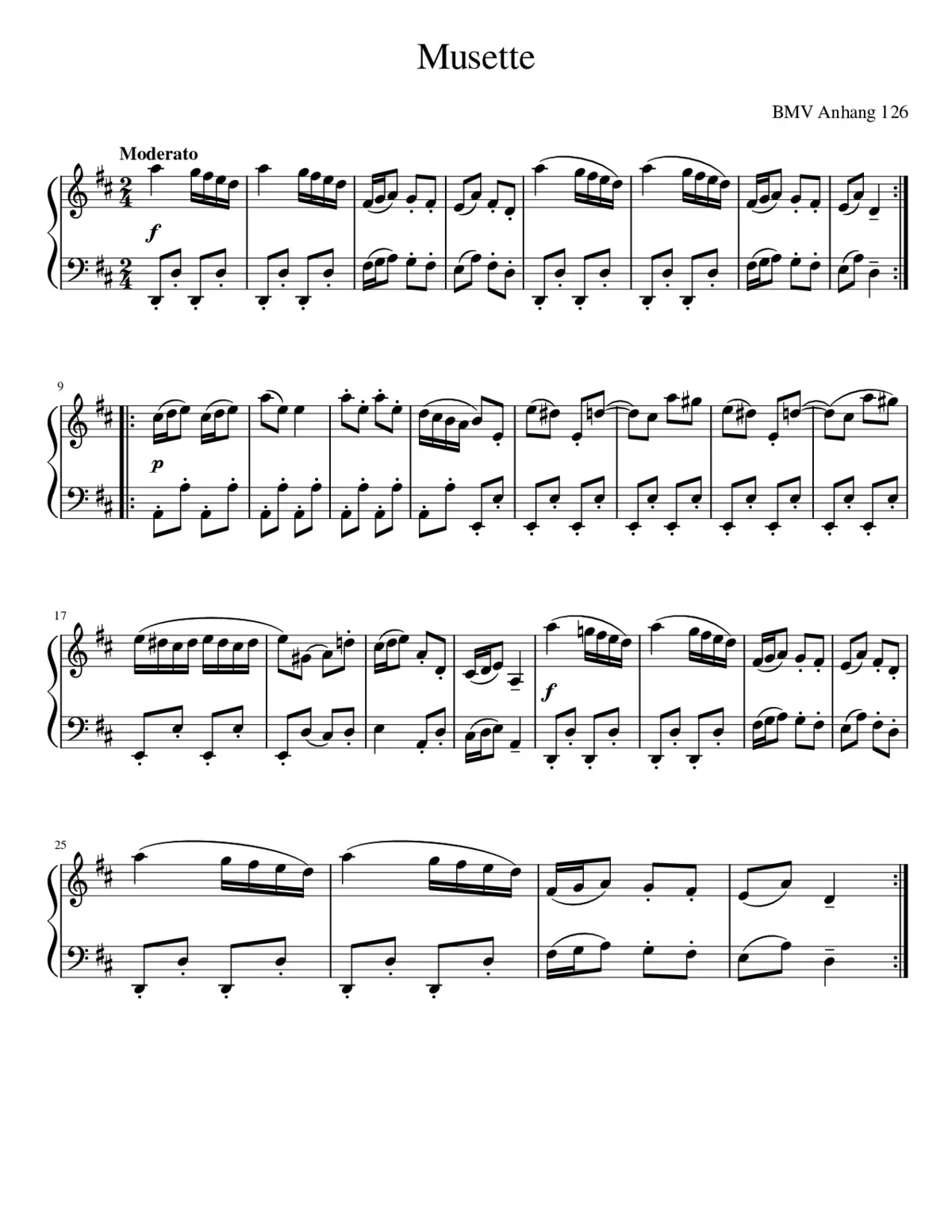 Musette in D major BWV Anh.126 - Page 1