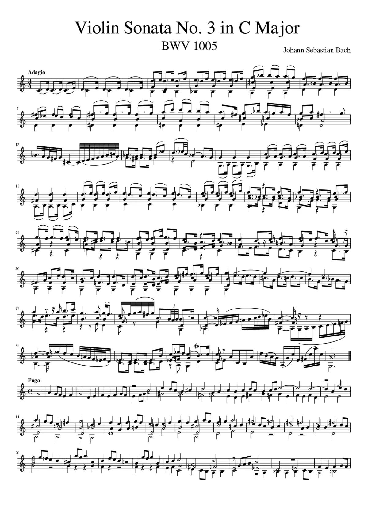 Violin Sonata No.3 in C major BWV 1005 - Page 1