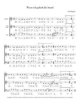 Wenn ich gedenk der Stund