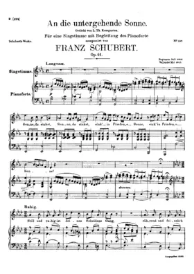 An die untergehende Sonne, D.457