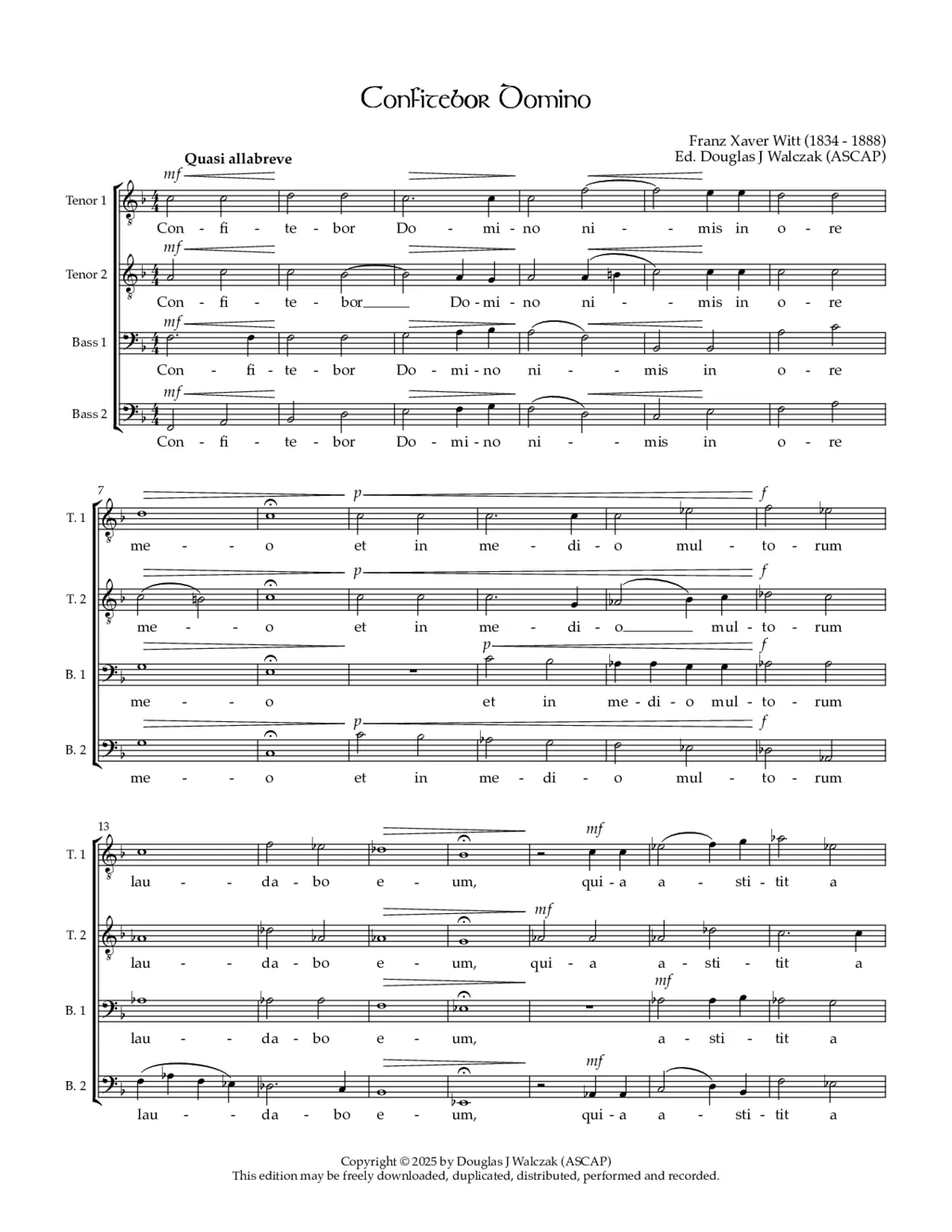 Confitebor Domino - Page 1