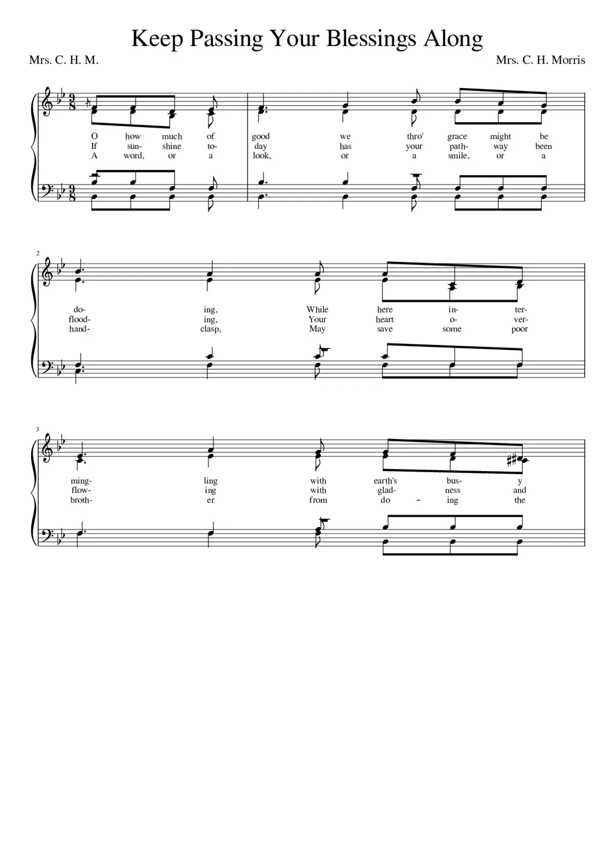 O how much of good we thro' grace might be doing (Morris) - Page 1