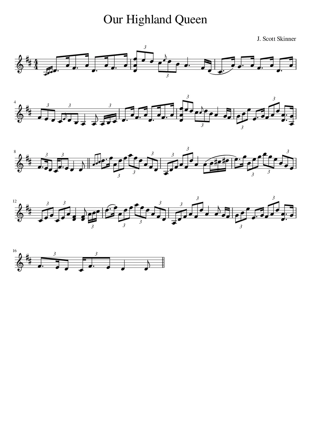 Our Highland Queen - Page 1