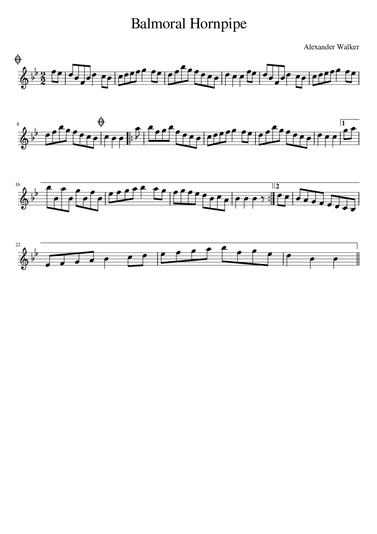 Balmoral Hornpipe - Page 1