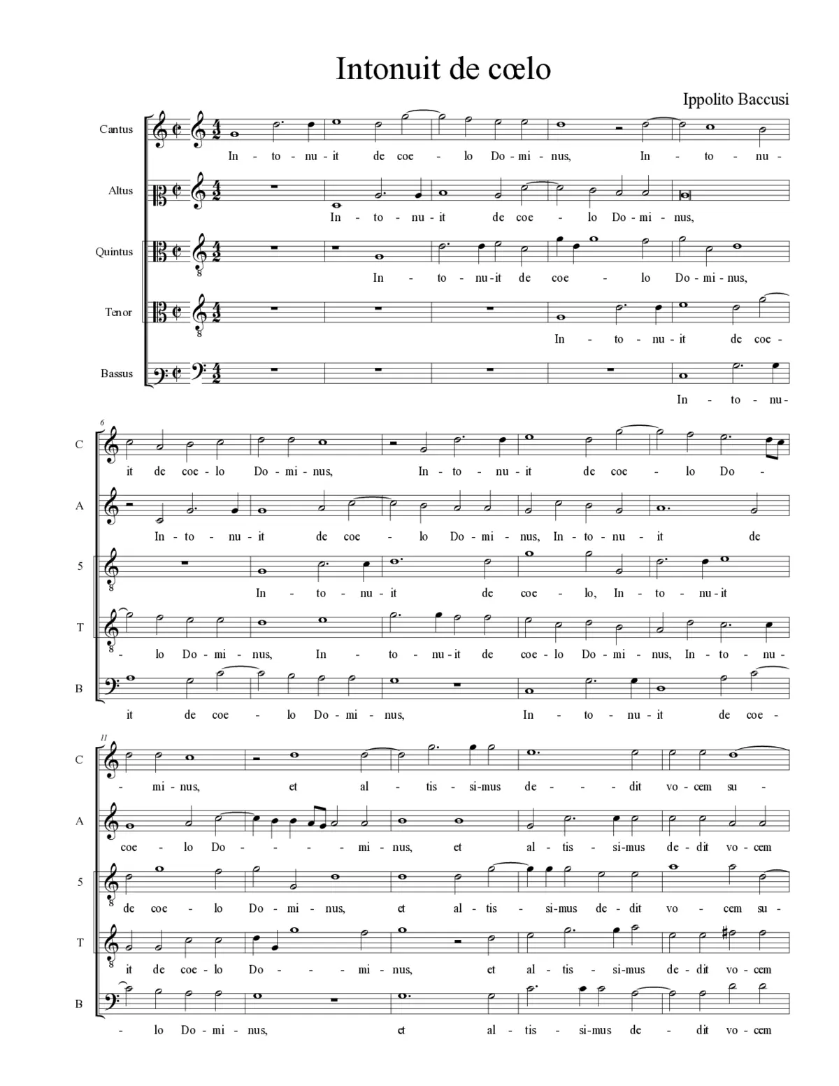 Intonuit de cœlo - Page 1