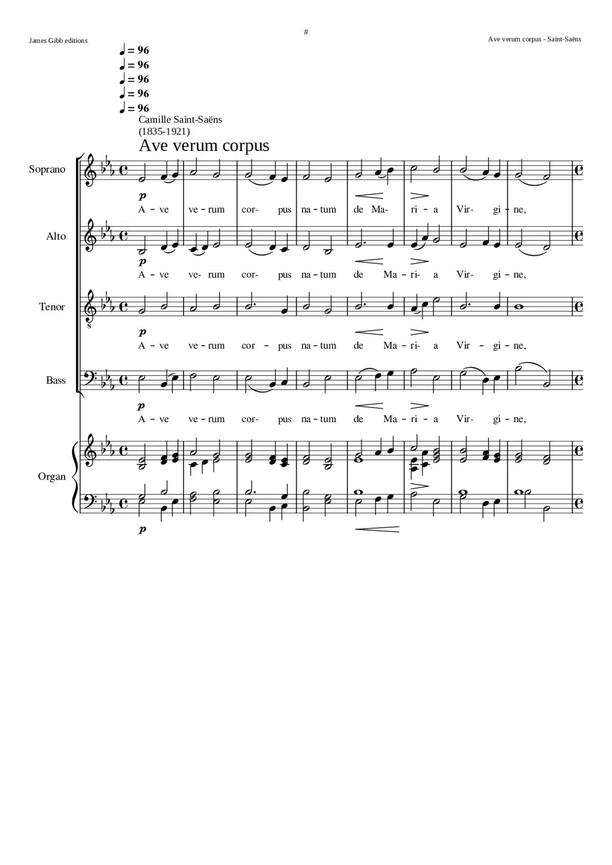 Ave verum in E-flat major - Page 1