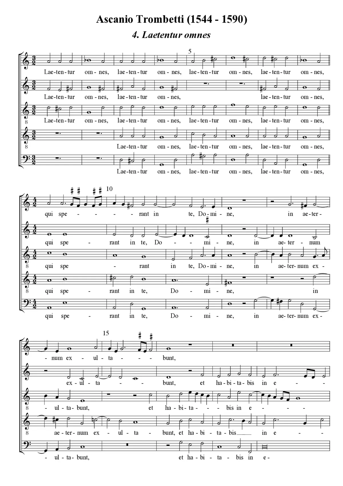 Laetentur omnes - Page 1