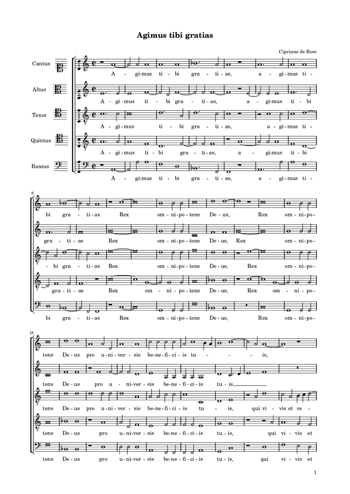Agimus tibi gratias - Page 1