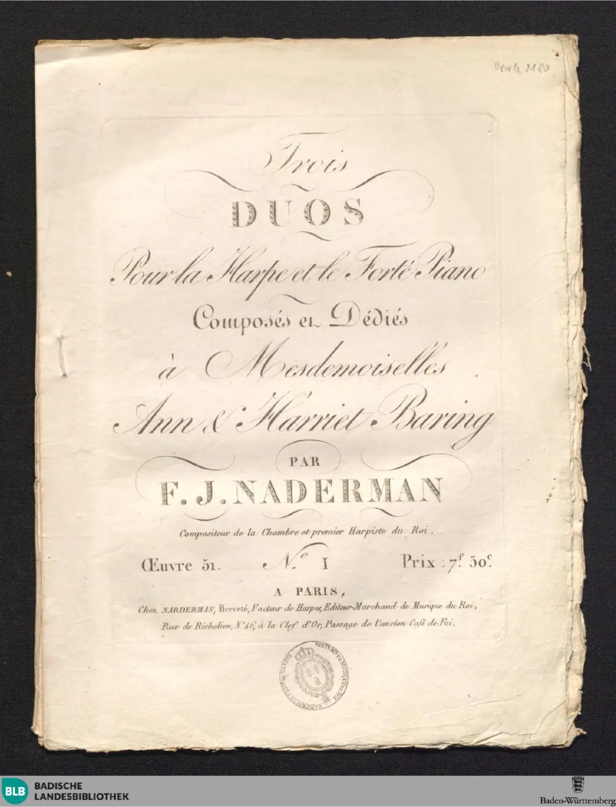 3 Duos pour la harpe et le piano - Page 1